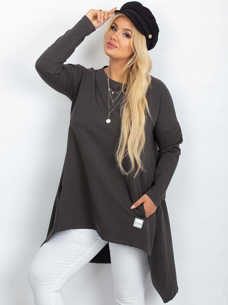 TUNIKA PLUS SIZE (XL/XXL) GRAFITOWY