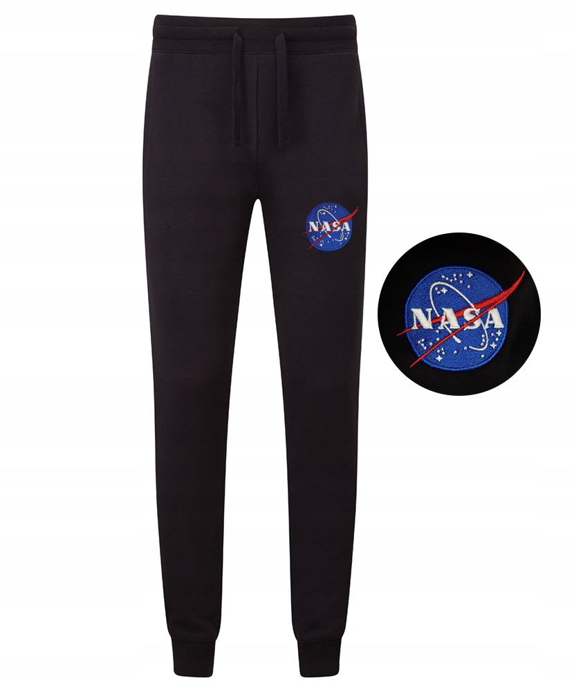 spodnie dresowe meskie damskie NASA alpha haft S