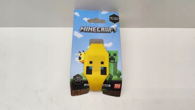 SILIKONOWY ZEGAREK PUCKATOR MINECRAFT ŻÓŁTY