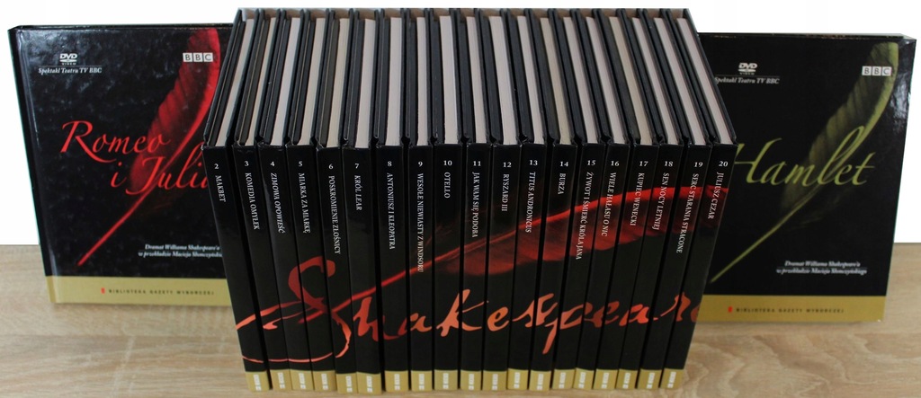 Shakespeare Kolekcja 21 książki + DVD Słomczyński