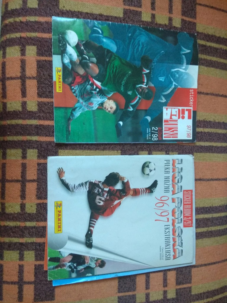 Dwa albumy Panini Liga Polska 1997/1998 1996/1997