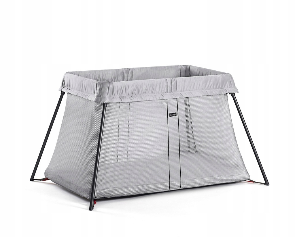 Łóżeczko turystyczne BabyBjorn 60 x 105 odcienie szarości i srebra