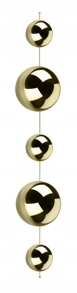 Girlanda Kule Złote ze Stali Nierdzewnej 100cm z Haczykami Dekoracja Okna