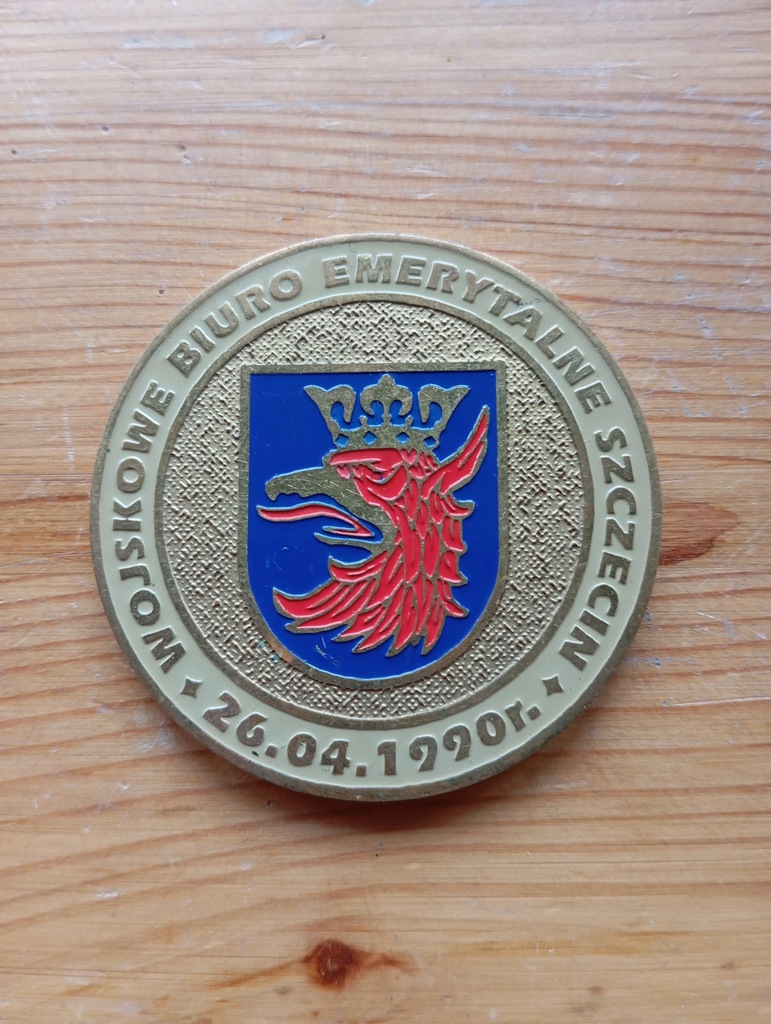 Medal Wojskowe Biuro Emerytalne Szczecin Karpiński Emalia 1990 BCM