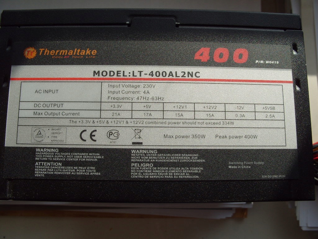 Zasilacz Thermaltake LT-400AL2NC 350 W