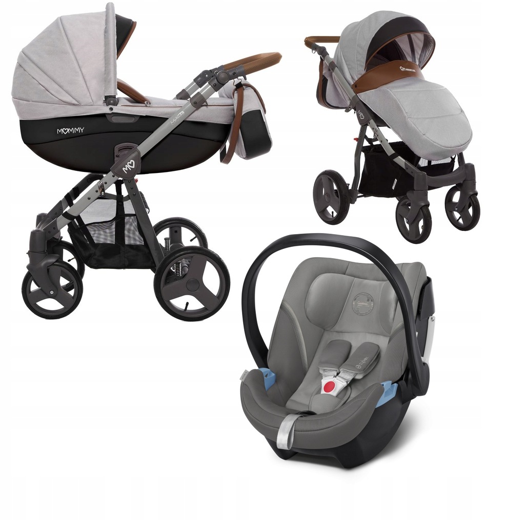 BABYACTIVE MOMMY wózek 3w1 fotelik Cybex ATON 5 @