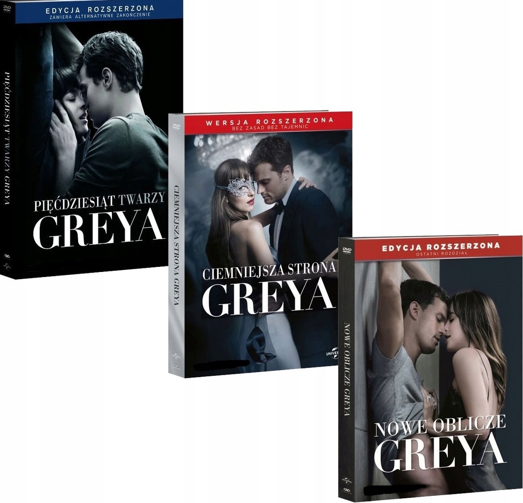 50 Twarzy Greya Alternatywne Zakonczenie Pięćdziesiąt twarzy Greya. Część 1,2,3 [3 DVD] - 7396188262 - oficjalne  archiwum Allegro