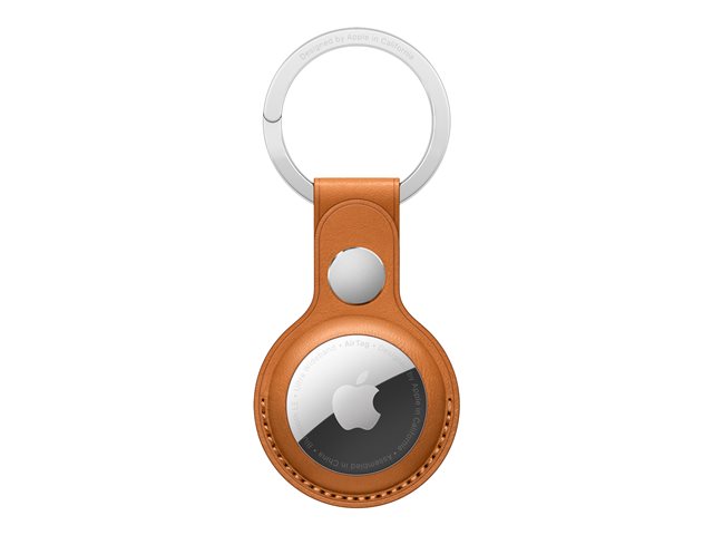 APPLE AirTag Leather Key Ring Golden Brown