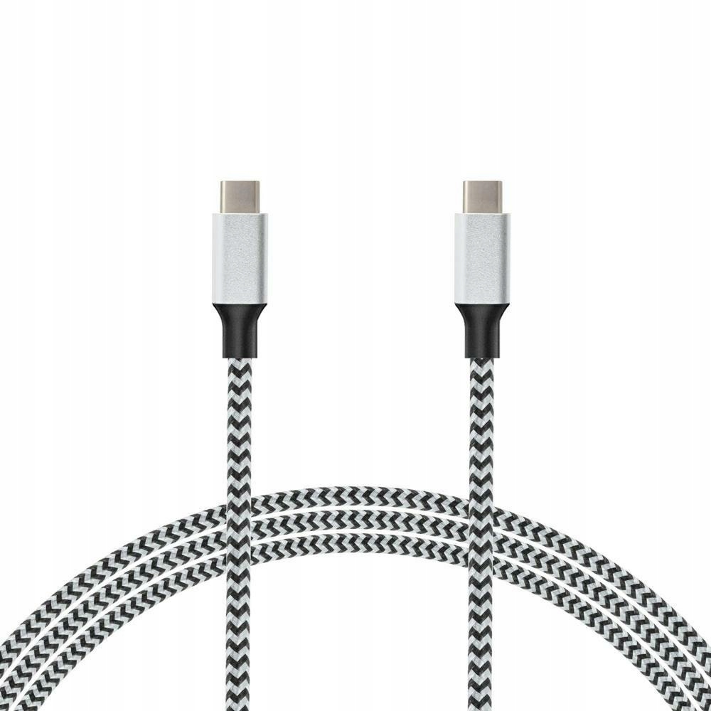 Kabel Samochodowy USB Typ C do Typ C do Auta - Wzmacniany 60W 1,5m