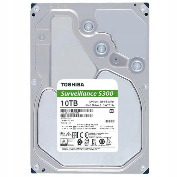 Dysk twardy Toshiba HDETV10ZSA51F HDWT31AUZSVA 10TB SATA III 3,5"