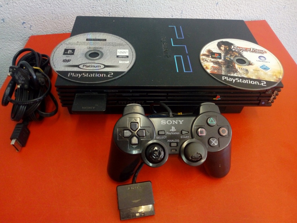 Sony PlayStation 2 PS2 z padem 2 gry SCPH39004 10828625407