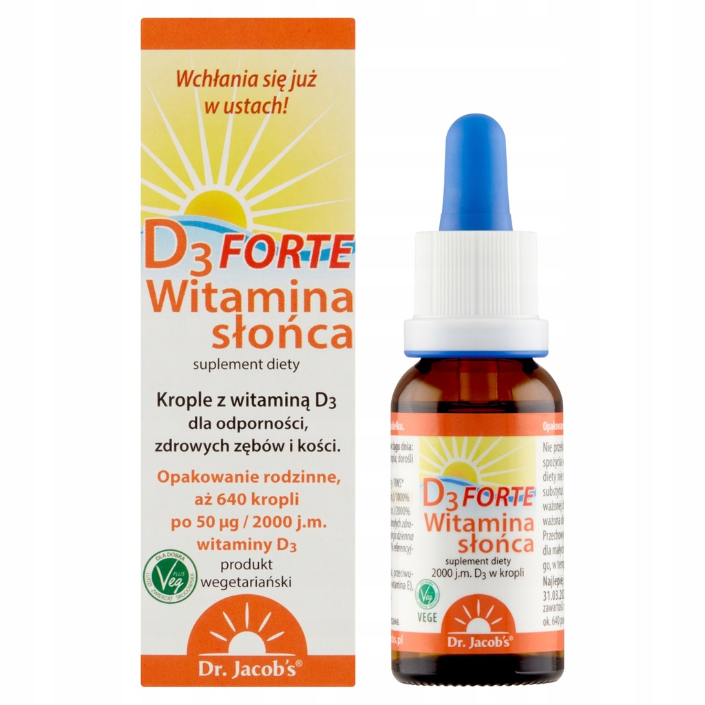 Dr. Jacob's Medical witamina D3 Forte krople 20ml