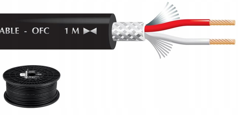 Przewód mikrofonowy 2 żyły + ekran MLC-152/SW