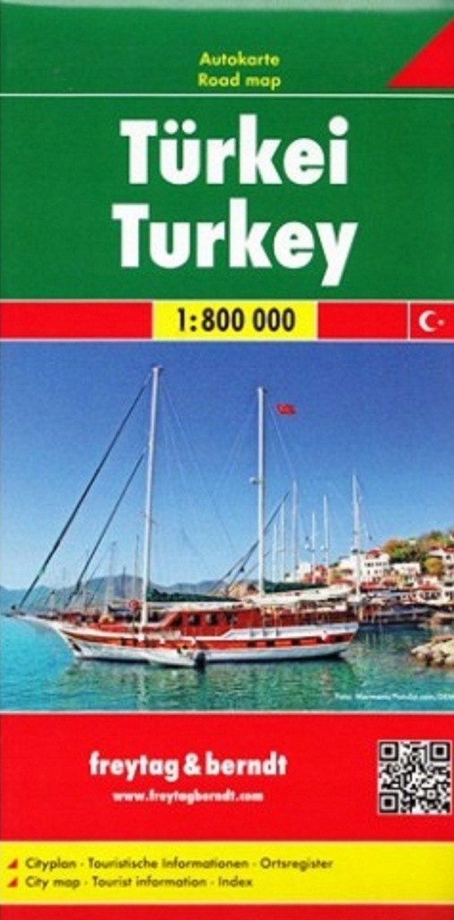 Turcja mapa drogowa 1 800 000