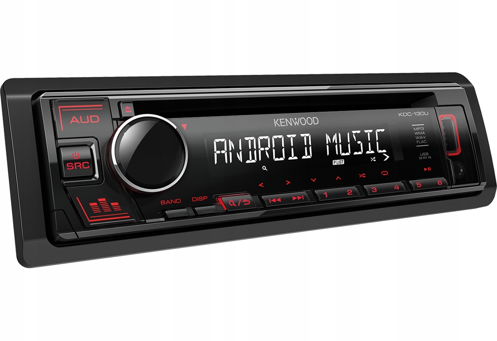 KENWOOD KDC-130UR RADIO CD/MP3/USB/AUX CZERWONE