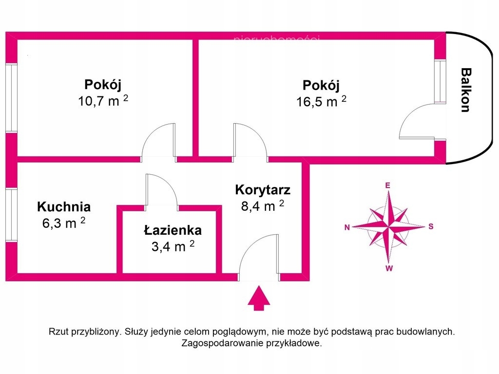 Mieszkanie, Ełk, Ełcki (pow.), 45 m²