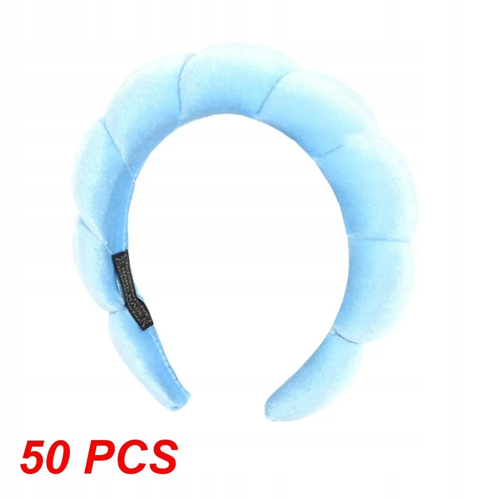 Sponge Solid Color Hairband Headband For Washing Face Cute Terry Towel