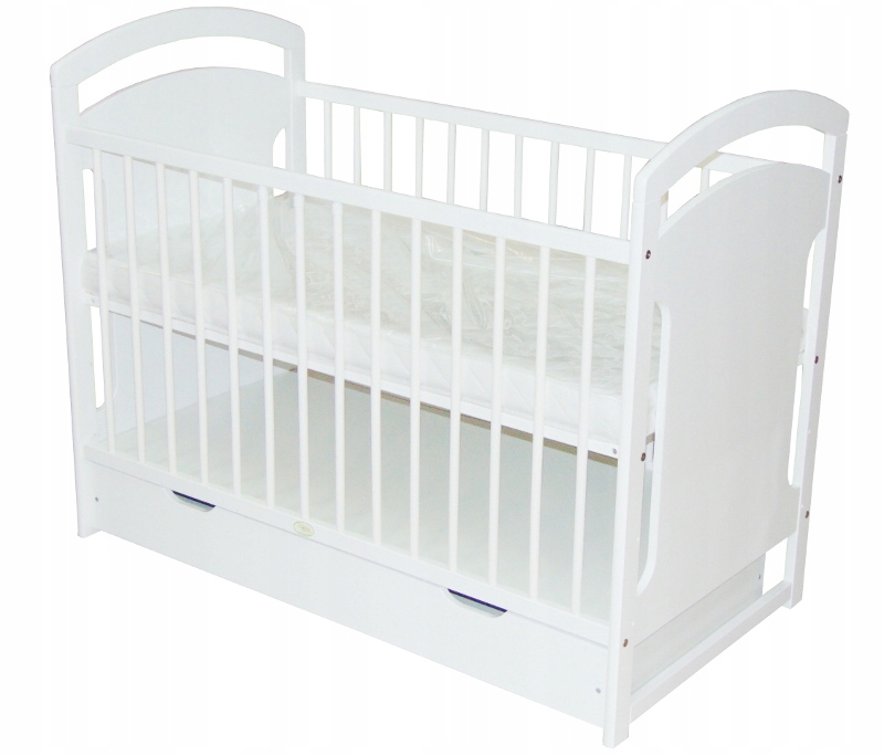 ŁÓŻECZKO Dziecięce 120/60 MATEUSZ BIAŁE+ SZUFLADA - 7639966250