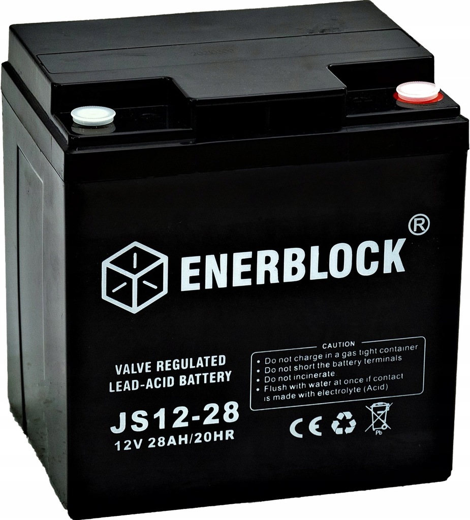 AKUMULATOR AGM 12V 28Ah ENERBLOCK DEEP-CYCLE MOCNY