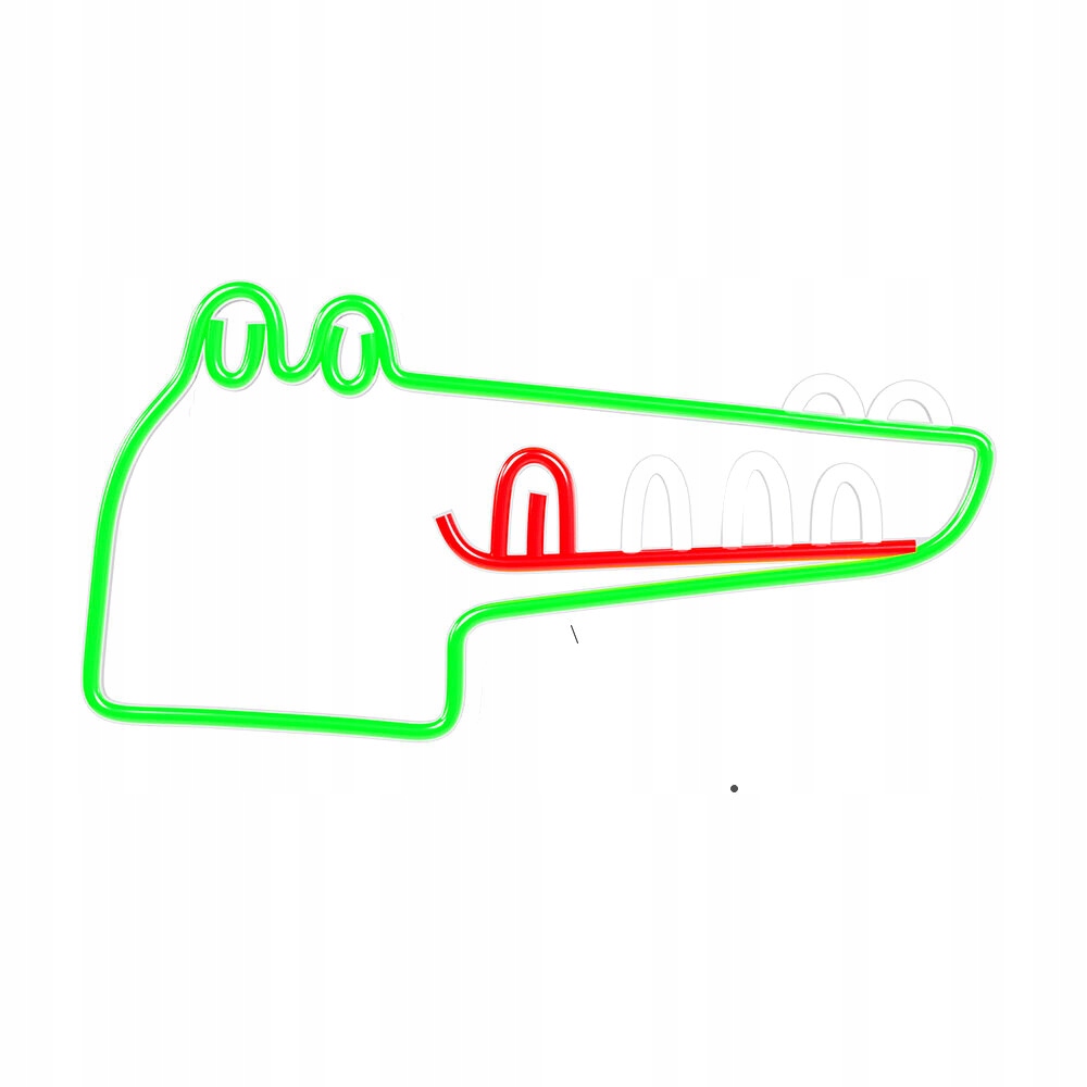 Neon PLEXI LED JURASSIC CROC green FLNJ03 Forever Light