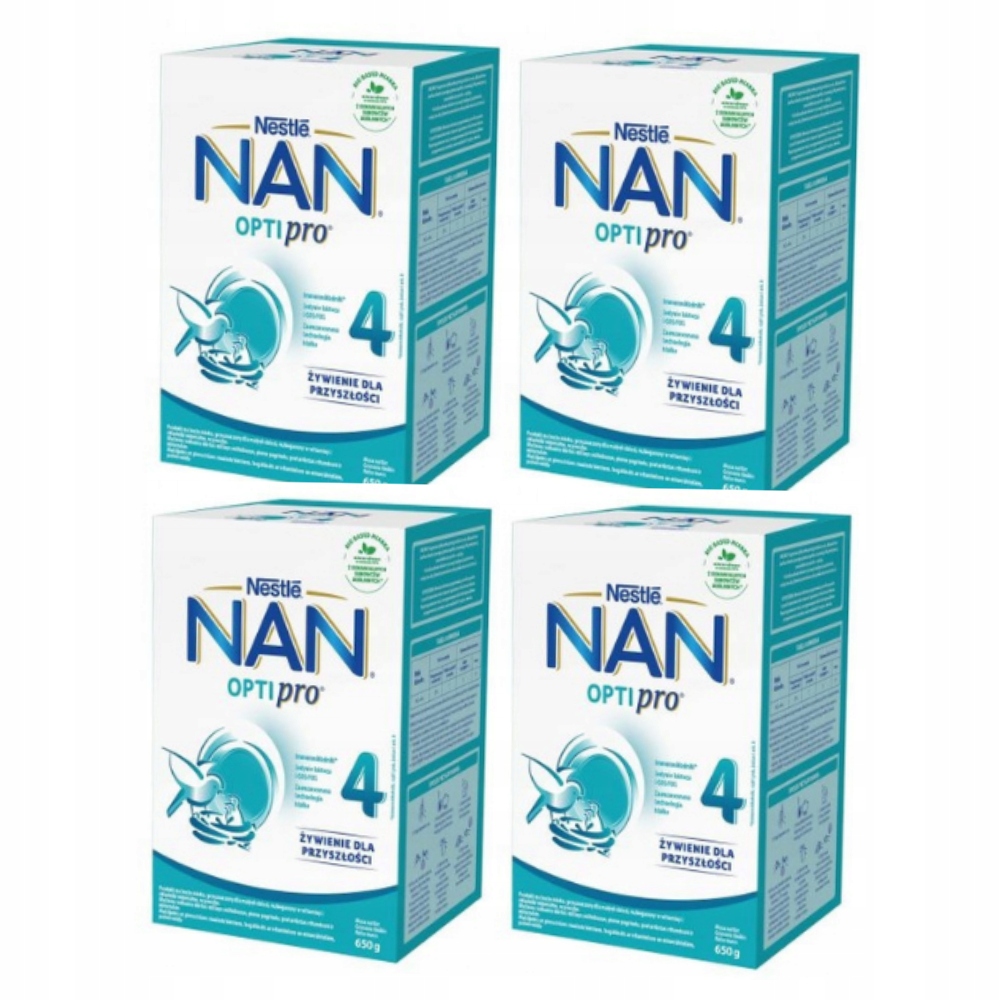 NESTLE NAN OPTIPRO 4 mleko modyfikowane 4x650g - zestaw dla dzieci