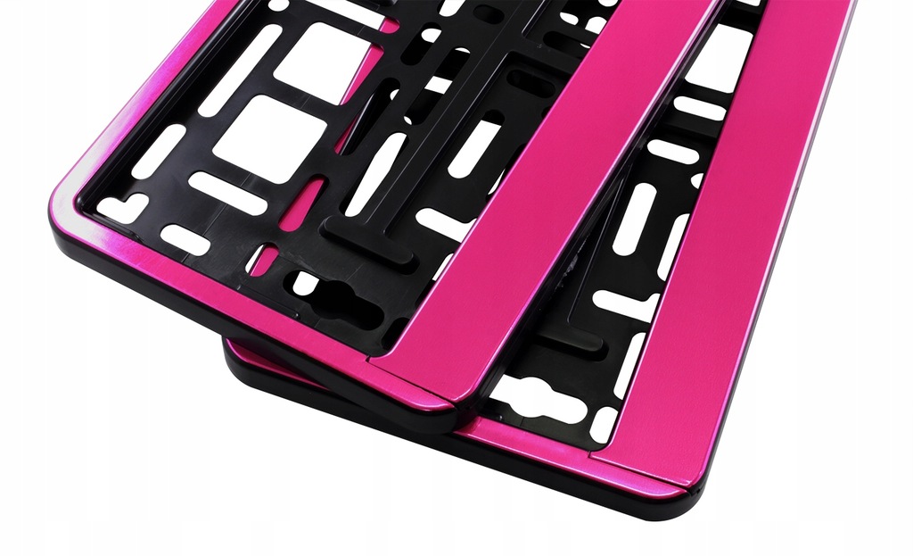 RAMKI POD TABLICE REJESTRACYJNA RÓŻOWE 2 SZTUKI - 6815396906