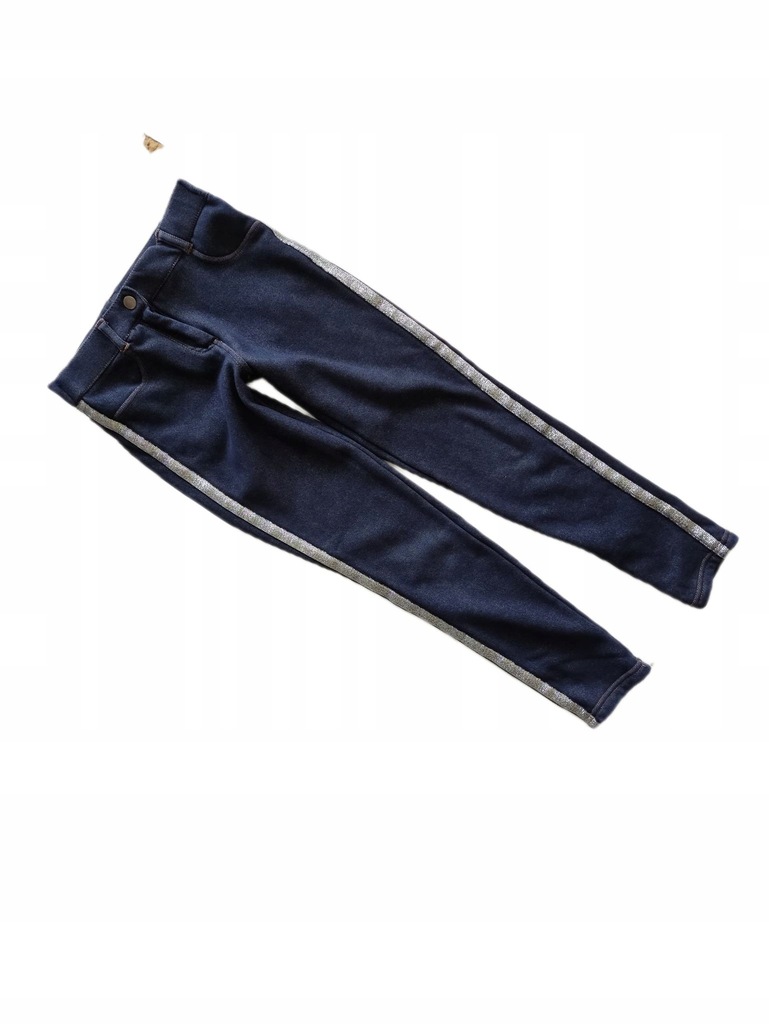 N596*YIGGA* Ciepłe spodnie ala jeans lampas 140