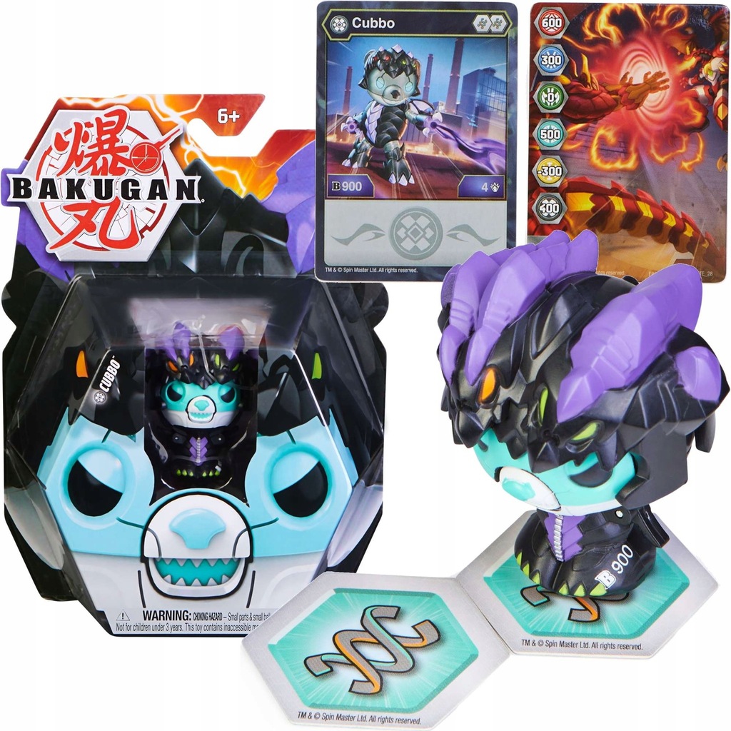 BAKUGAN FIGURKA CUBBO NILLIOUS CZARNY + KARTY