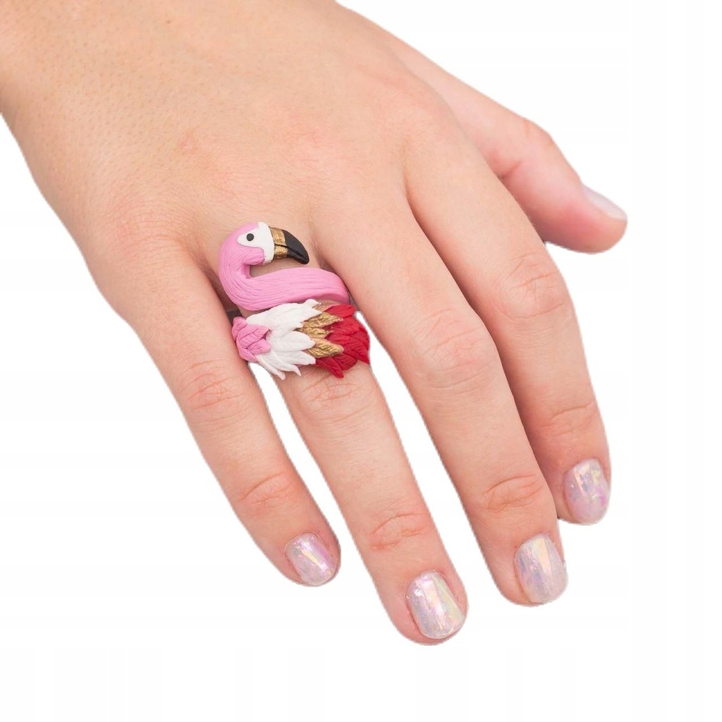 Flamingo Pierscionek Z Modeliny Zestaw Diy 9771640424 Oficjalne Archiwum Allegro