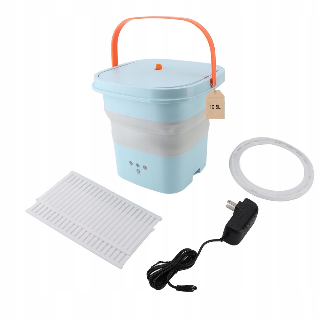 Mała pralka pełni automatyczna, niebieskie oświetlenie Dokładne