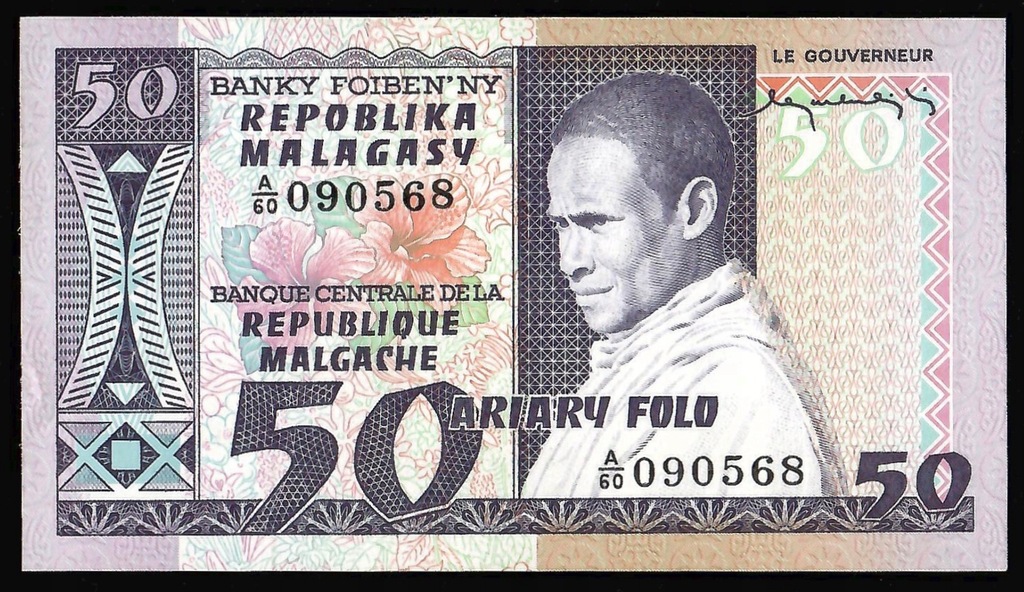 Madagaskar - 50 franków 1974 (UNC)