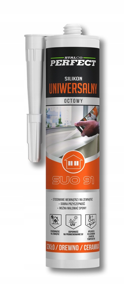 Silikon uniwersalny octowy bezbarwny 280 ml STALCO