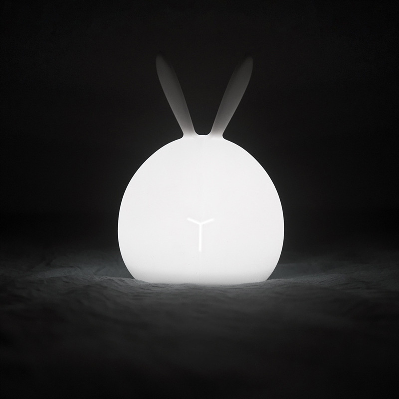Silicone Rabbit Lamp Colorful Color Changing Night Light Atmosphere Lamp