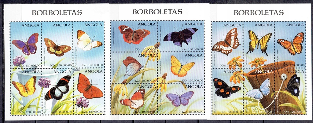 ANGOLA- 1998 . MOTYLE. **