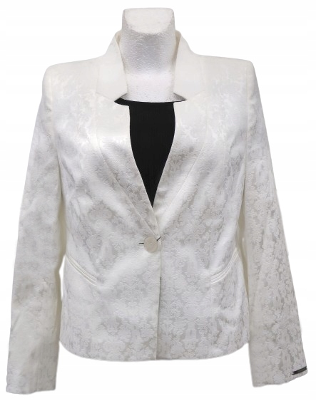 ŻAKIET MARYNARKA ELEGANCKI DZIEKAŃSKI ECRU r.40