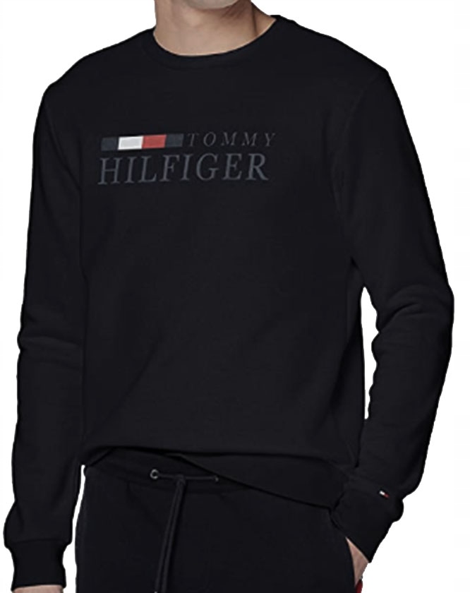 Tommy Hilfiger męska bluza czarna M z print logo