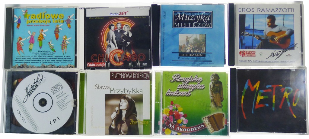 Płyty cd pop, klassik, rock, volk, muzyka mistrzów, przeboje zestaw 8 szt.
