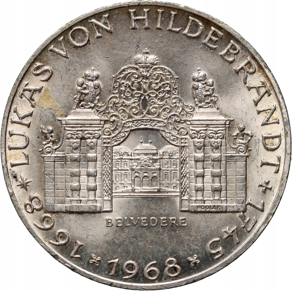 #M Austria, 25 szylingów 1968, Lukas von Hildebrandt