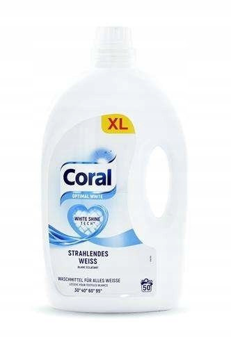 Coral 50 prań płyn do pr. 2,5l Optimal White