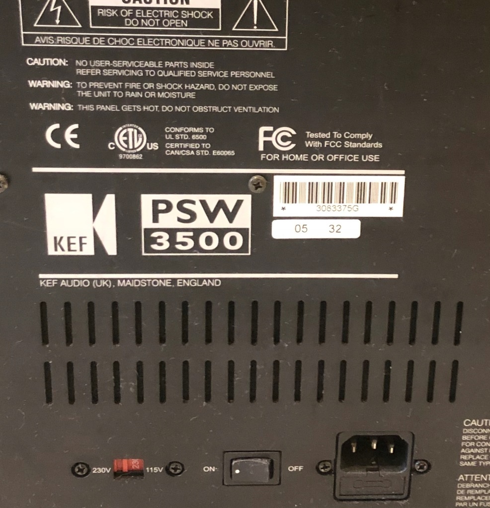 Aktywny Subwoofer KEF Psw 3500 jest moc bAss 8689478173 oficjalne archiwum Allegro