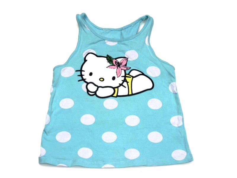 HM morski top topik koszulka grochy Hello Kitty 74