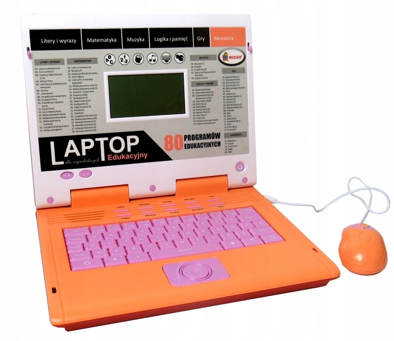 LAPTOP EDUKACYJNY 80 PROGRAMÓW LITERY MATEMATYKA G