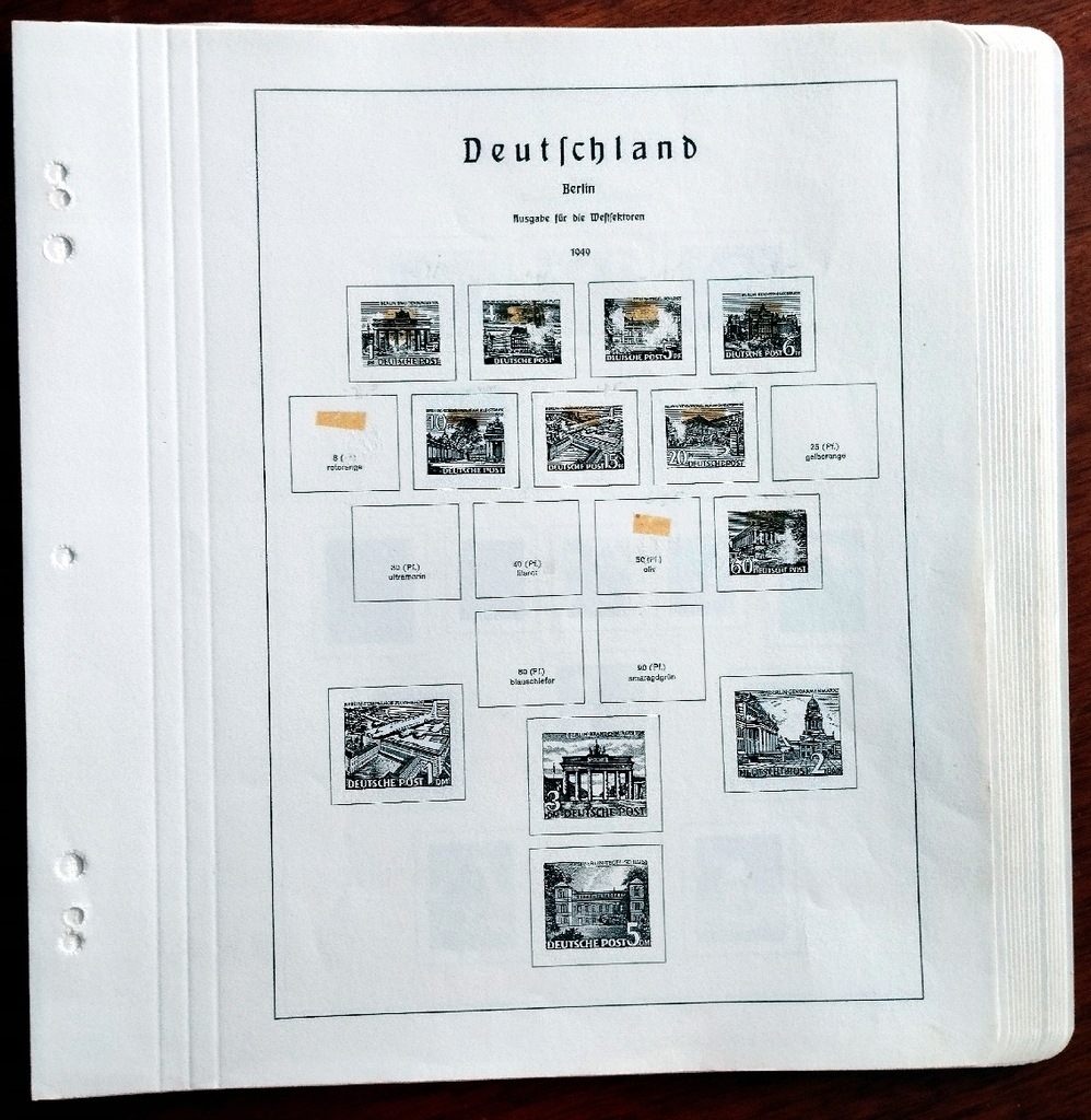 Schaubek, karty 16 sztuk, Niemcy Berlin West 1949-1962.
