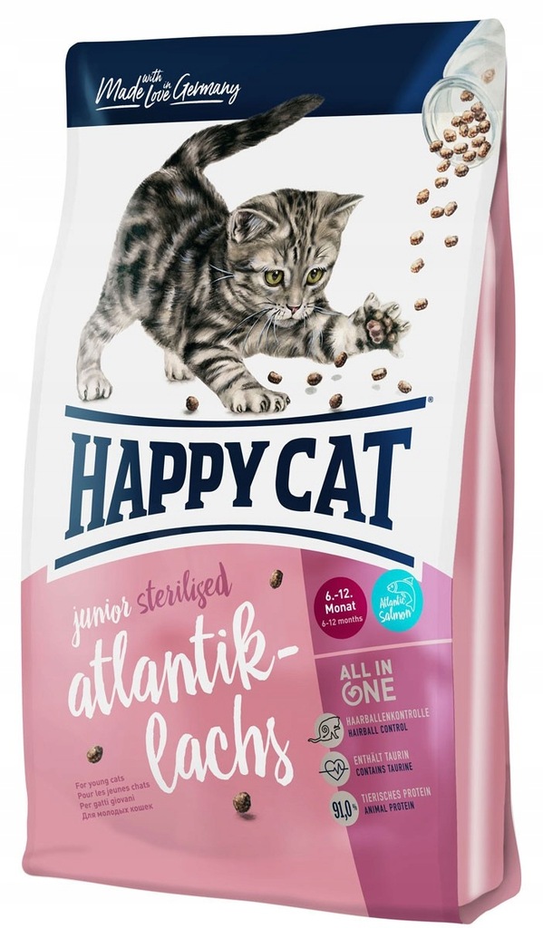 HAPPY CAT JUNIOR STERILISED ATLANTIK ŁOSOŚ 4 KG