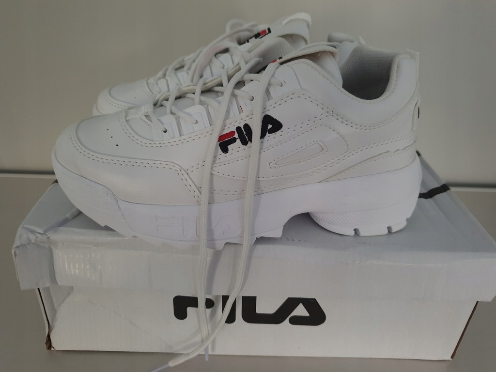 sneakersy fila disruptor low 1010262.1 fg white