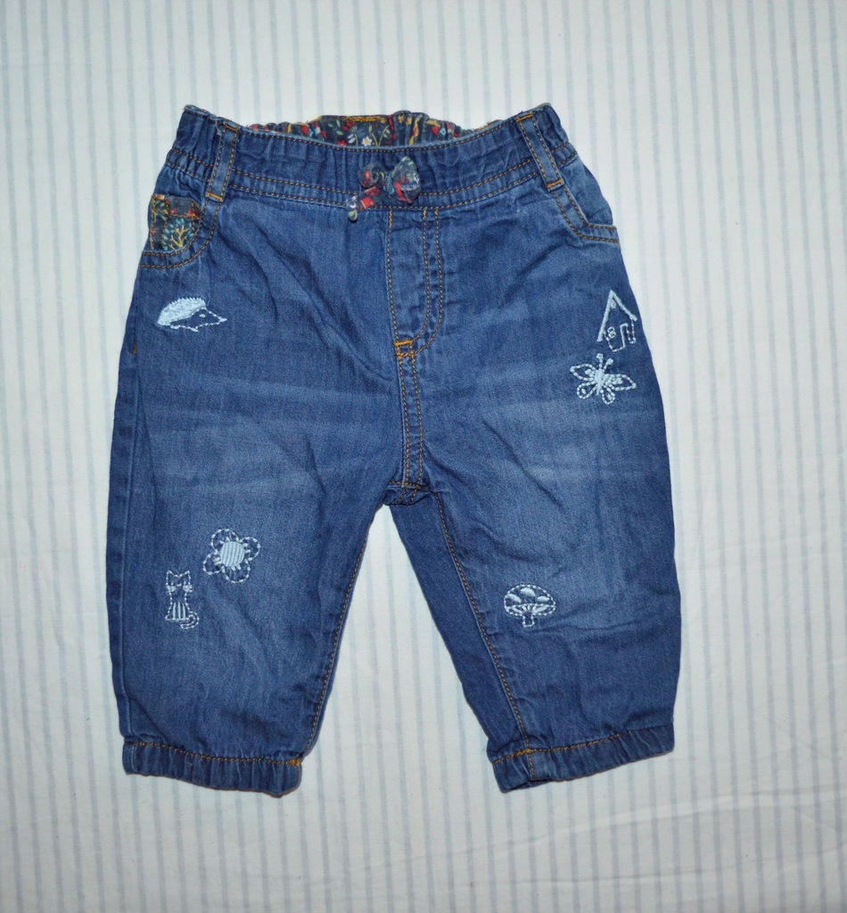 NEXT SPODNIE JEANS 3-6m 68