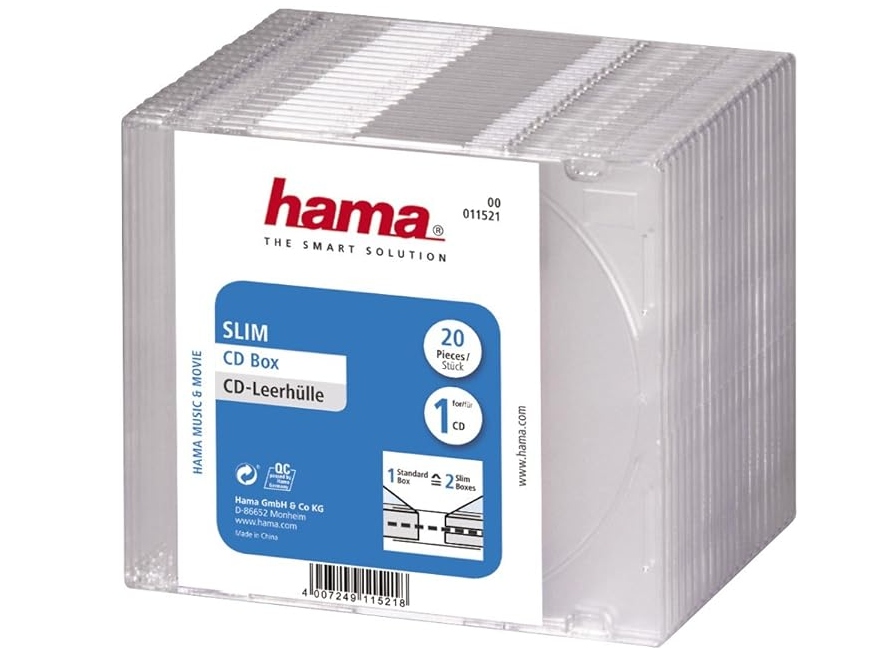 Pudełko na CD Slim Box Hama 19 szt X9D156