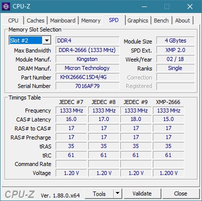 Pamięć RAM HyperX GB 2x4GB 2666 DDR4 Fury 15 CL 8552639803