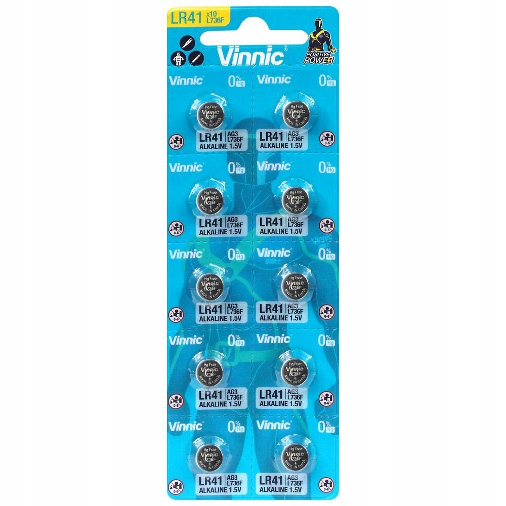 Bateria guzikowa Vinnic LR41 LR736 cena za 10 szt.