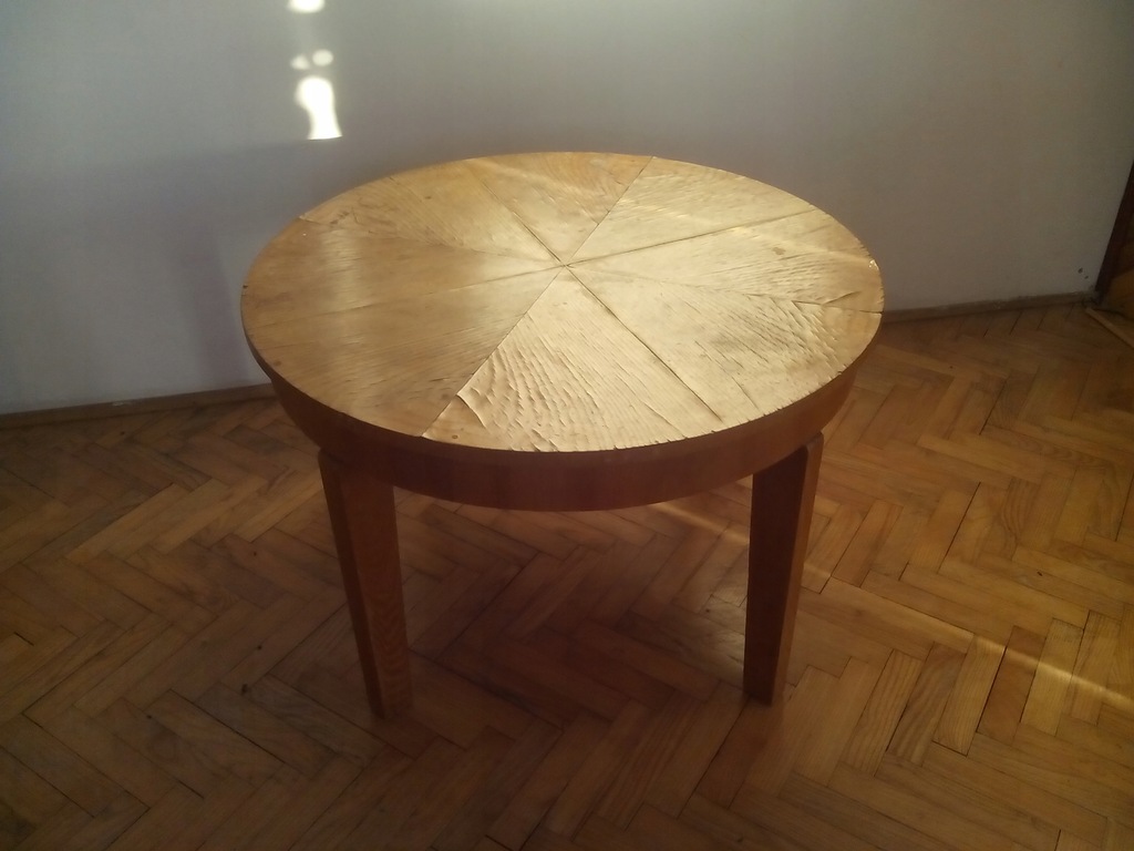 stary okrągły stolik PRL